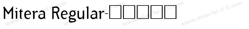 Mitera Regular字体转换